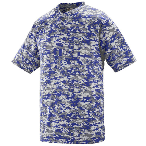 Youth Digi Camo Wicking Two-Button Jersey