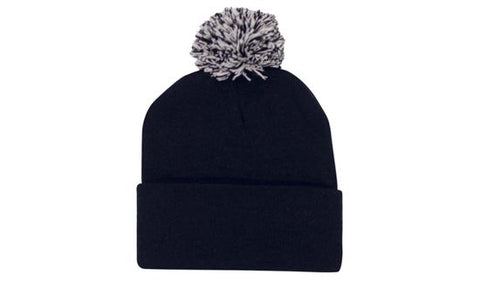 000968 Acrylic Toque Beanie w/Pom Pom