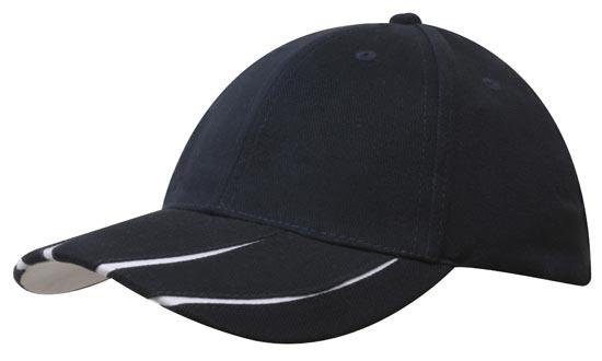Brushed Heavy Cotton Cap w/Laminated Two-Tone Peak