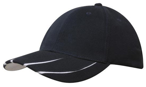 Brushed Heavy Cotton Cap w/Laminated Two-Tone Peak