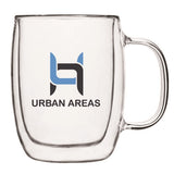 Barista Collection, 12.3oz double wall clear Borosilicate Glass Americano mug