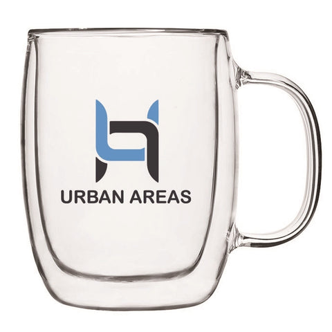 Barista Collection, 12.3oz double wall clear Borosilicate Glass Americano mug