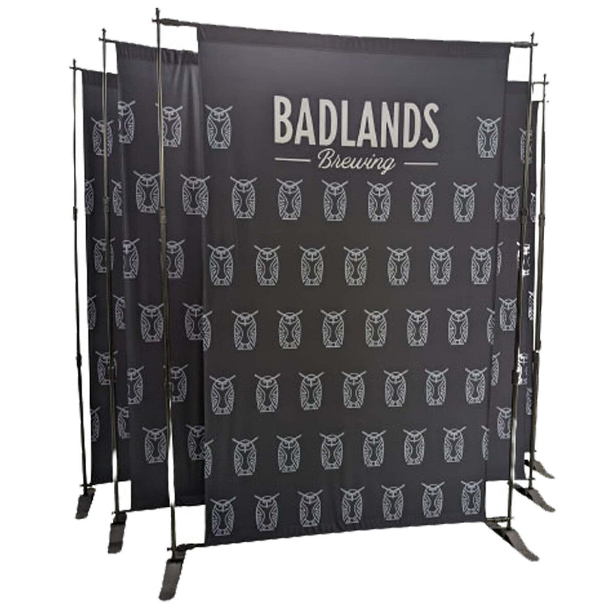 48hr Quick Ship - 5' Exhibitor Expanding Display Kit, Media Wall, Backdrop, with Full Color Graphics