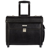 Warren Business Case on Wheels w/Textured Vegan Leather