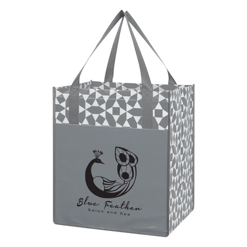 Non-woven Geometric Shopping Tote Bag