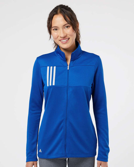 Adidas Women's 3-Stripes Double Knit Full-Zip Pullover