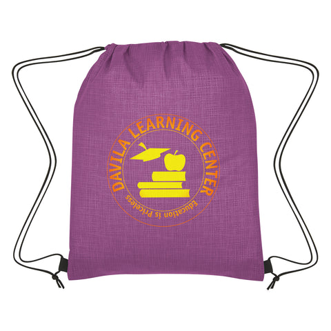 Crosshatch Non-woven Drawstring Bag