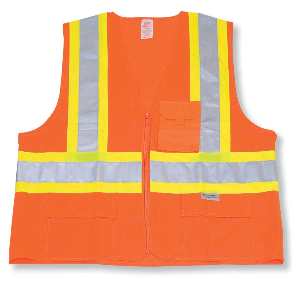 Orange High Visibility Poly Safety Vest