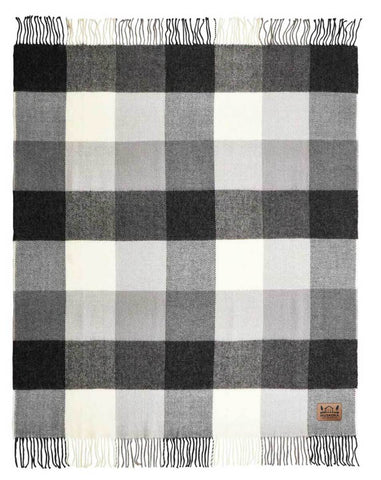 Personalized Plaid Wool Blanket, 50x60, with Lasered logo patch, NO SETUP CHARGE