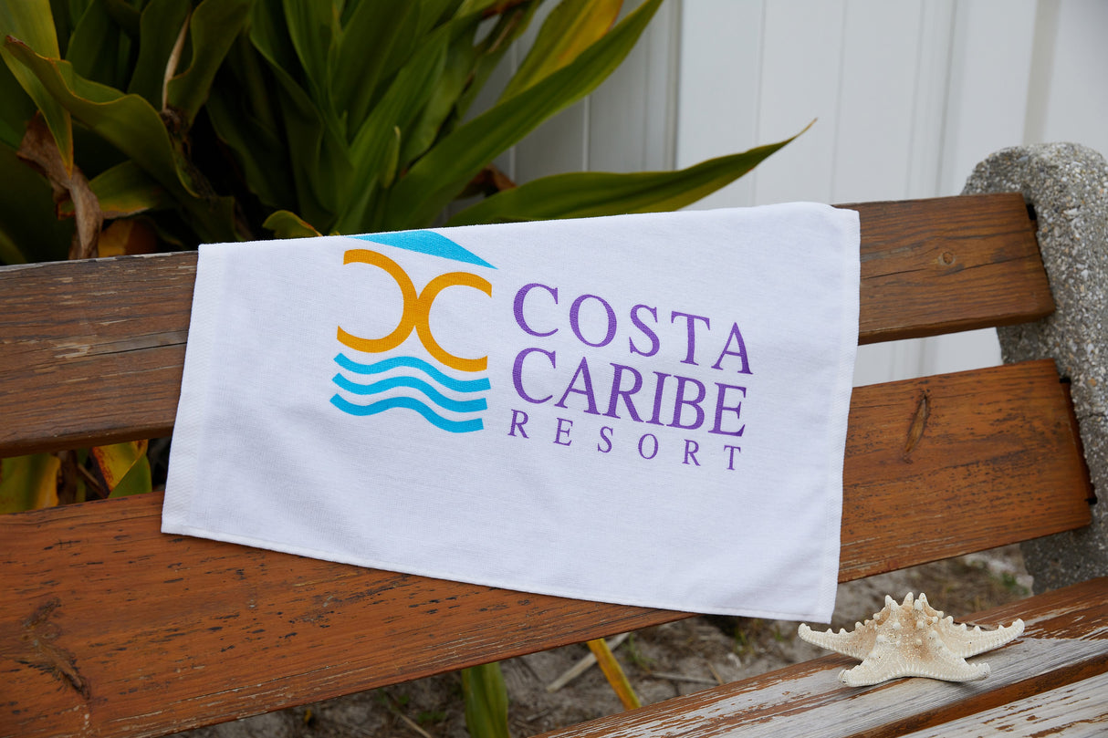 MaxxColor Premium White Sport Towel ( 16" x 25" )