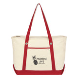 Large Cotton Canvas Sailing Tote Bag
