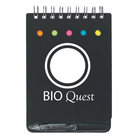 Spiral Jotter With Sticky Notes, Flags & Pen