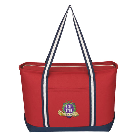 Large Cotton Canvas Admiral Tote Bag