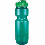 22 Oz. Translucent Bike Bottle w/ Flip Top Lid