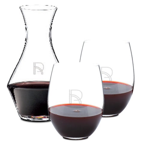 ~ Just Us Two - RIEDEL Decanter and Cabernet wine glass set in an Ovation Gift box