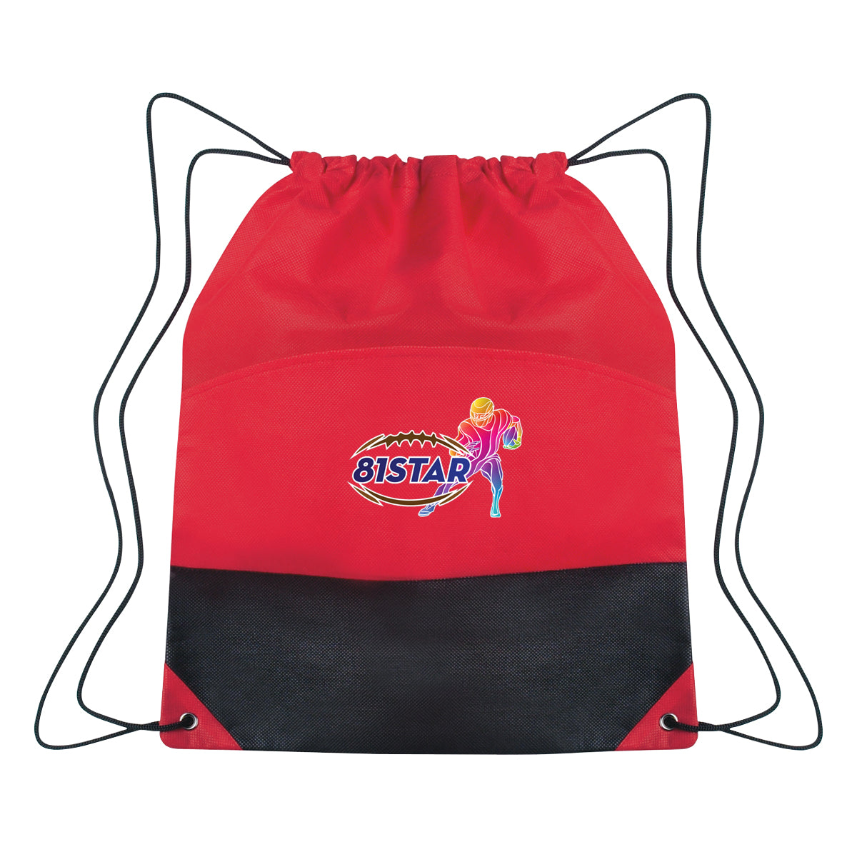 Non-woven Two-tone Drawstring Sports Pack