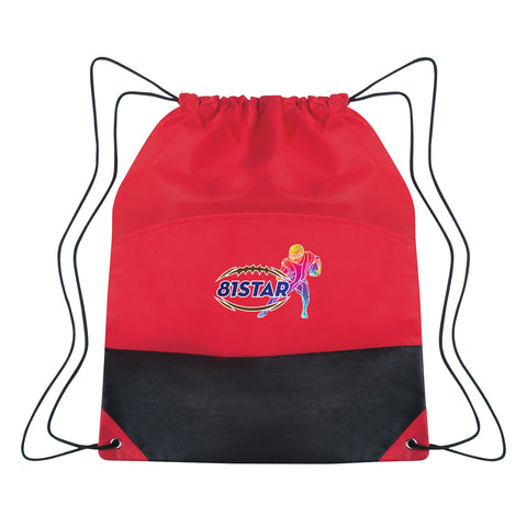 Non-woven Two-tone Drawstring Sports Pack