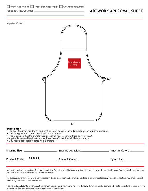 24 Hr Express Ship - Discounted Shorter Length Twill Bib Apron, 19x24, No Pockets