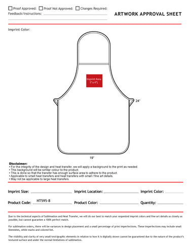 24 Hr Express Ship - Discounted Shorter Length Twill Bib Apron, 19x24, No Pockets