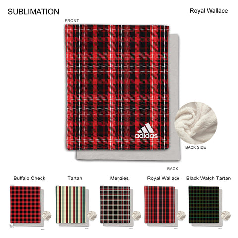 Stock Plaid Design Plush and Cozy Mink flannel Fleece blanket, 50