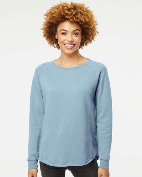 Independent Trading Co Women's California Wave Wash Crewneck Sweatshirt