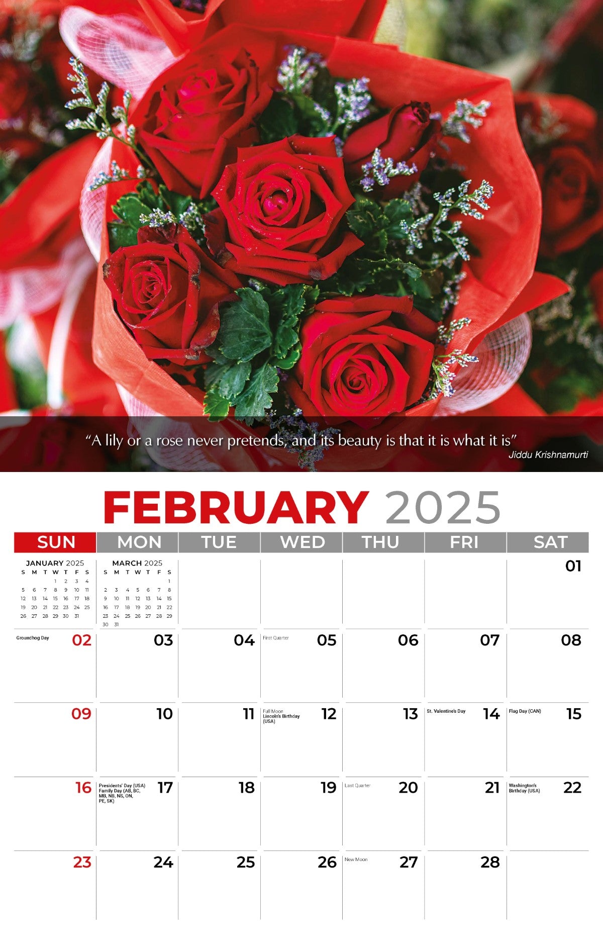 Galleria Wall Calendar 2025 Flowers & Gardens