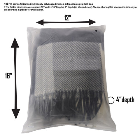 Plaid Wool Blanket, 50x60, Blank Only