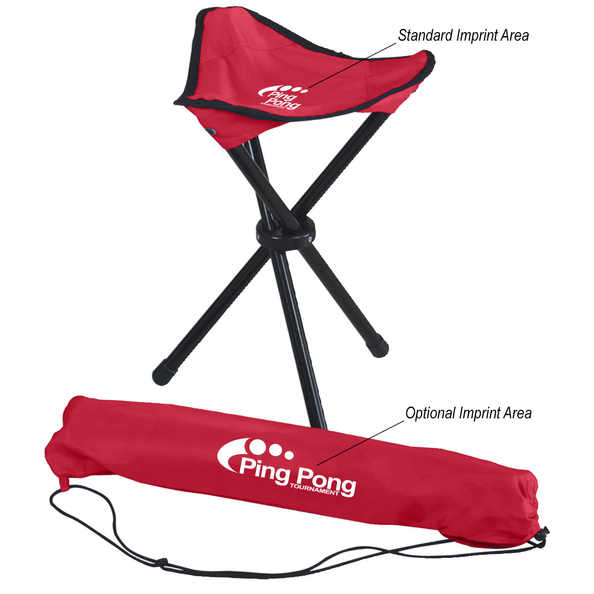 Folding Tripod Stool With Carrying Bag