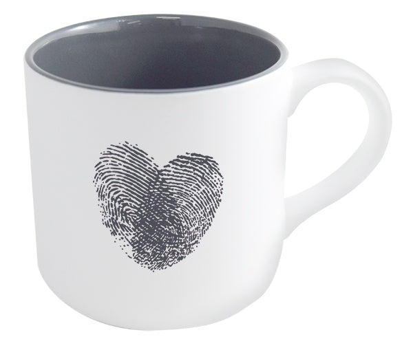 Angora 14oz 2tone white/grey mug in a Ripple gift box