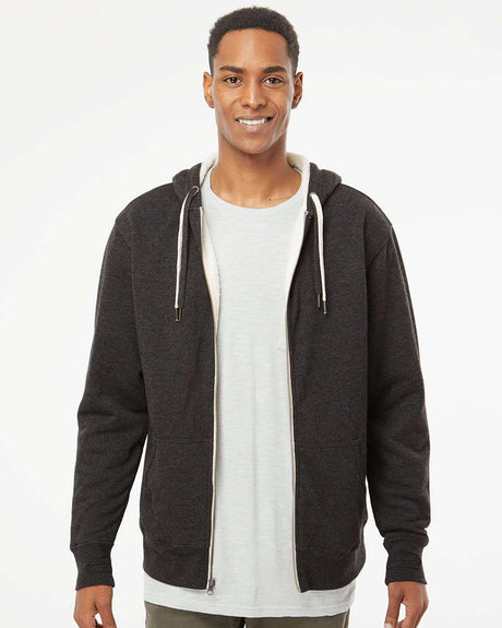 Independent Trading Co. Unisex Sherpa Lined Hooded Sweatshirt