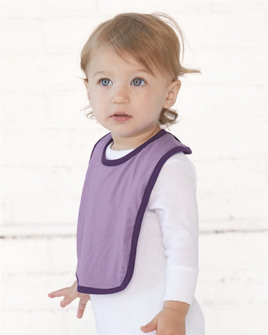 Rabbit Skins Infant Contrast Trim Premium Jersey Bib