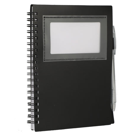 5" x 7" FSC® Recycled Star Spiral Notebook with Pen