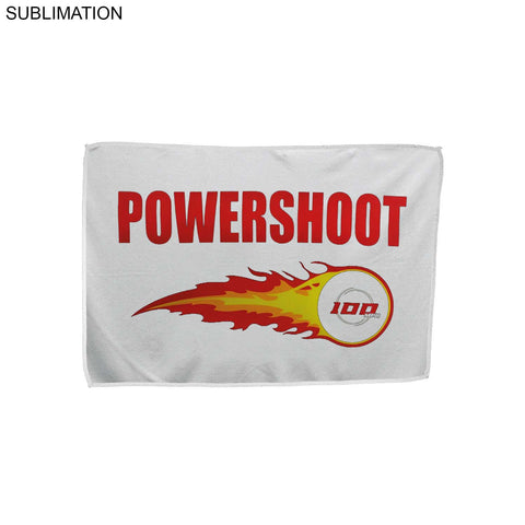 Microfiber Moisture Wicking, Cooling, Sports, White Suede Towel, 12x18, Sublimated Full Color