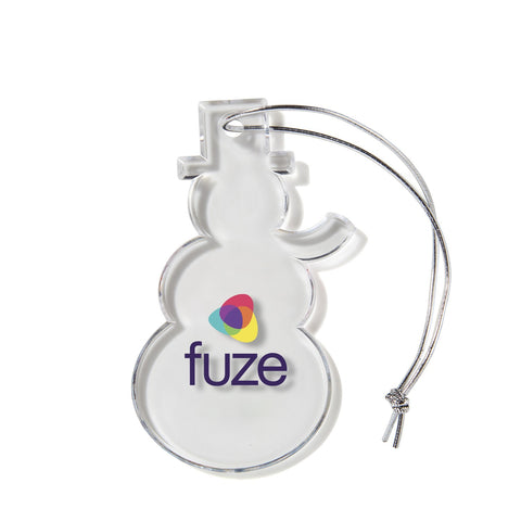 Snowman Shaped USA Made Acrylic Ornament