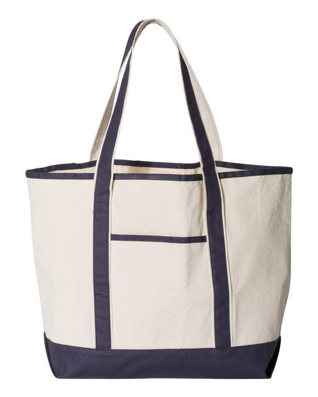 Q-Tees 34.6L Large Canvas Deluxe Tote Bag
