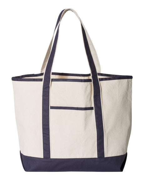 Q-Tees 34.6L Large Canvas Deluxe Tote Bag