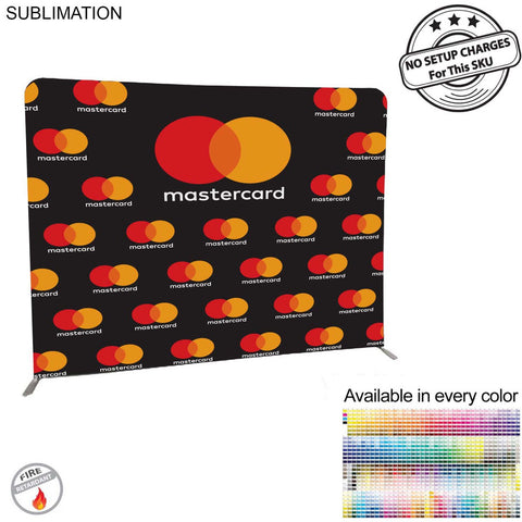 Business 8'W x 8'H EuroFit Straight Wall Display Kit, with Full Color Graphics Double Sided.