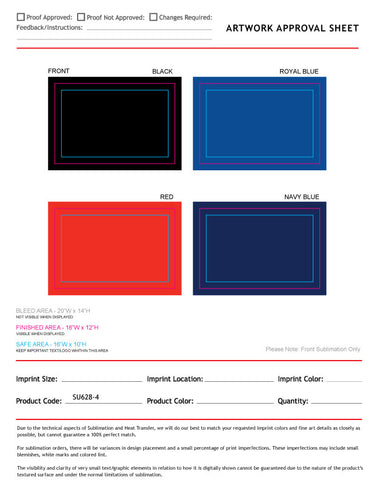 48 Hr Quick Ship - Plush Velour Terry Cotton Blend Colored Sports, Sweat Towel, 12x18, Sublimated