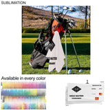 24 Hr Express Ship - Oversized Golf Towel in Microfiber Terry, 22x44, with Black Hook, Sublimated