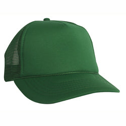5 Panel Poly Foam Mesh Trucker Cap w/Flat Bill