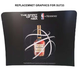 72 Hr Fast Ship - Replacement Full Color Graphics Double Sided for 8'W x 8'H EuroFit Straight Wall