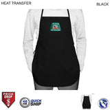 48 Hr Quick Ship - Shorter Length Twill Bib Apron in Black, 19x24, No Pockets
