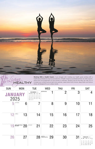 Galleria Wall Calendar 2025 Living Healthy