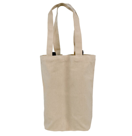 Certified Organic Cotton Double Bottle Wine Tote