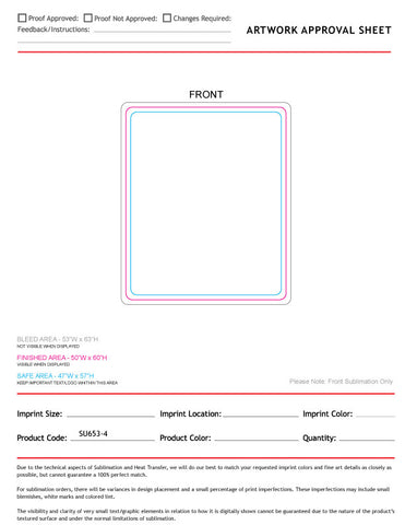 48 Hr Quick Ship - Ultra Soft and Smooth Microfleece Blanket, 50x60, Sublimated Edge to Edge