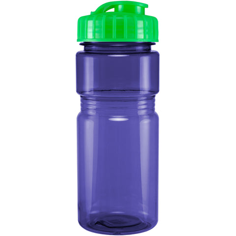 20 Oz. Translucent Recreation Bottle w/ Flip Top Lid