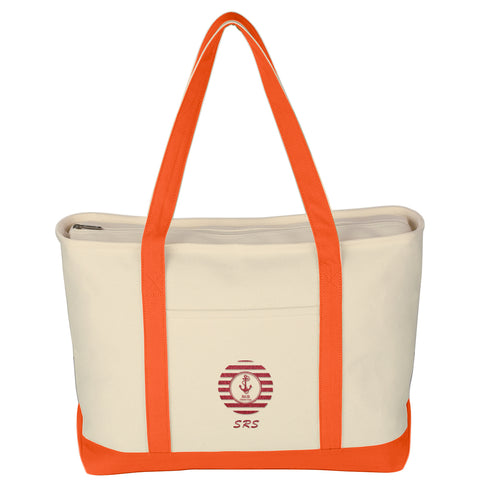 Large Starboard Cotton Canvas Tote Bag