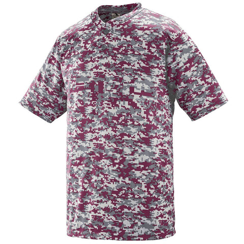 Youth Digi Camo Wicking Two-Button Jersey