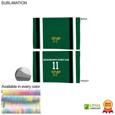 72 Hr Fast Ship - Team Poplin Pillowcase, 33x21, Sublimated full color Edge to Edge 2 sides
