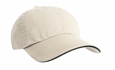 Unconstructed Chino Washed Cotton Twill Cap w/Sandwich Bill